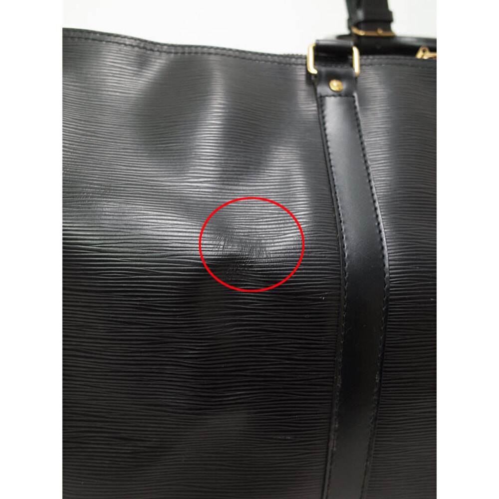Louis Vuitton Keepall Black Boston Leather Bag Epi Shoulder - Picture 6 of 9